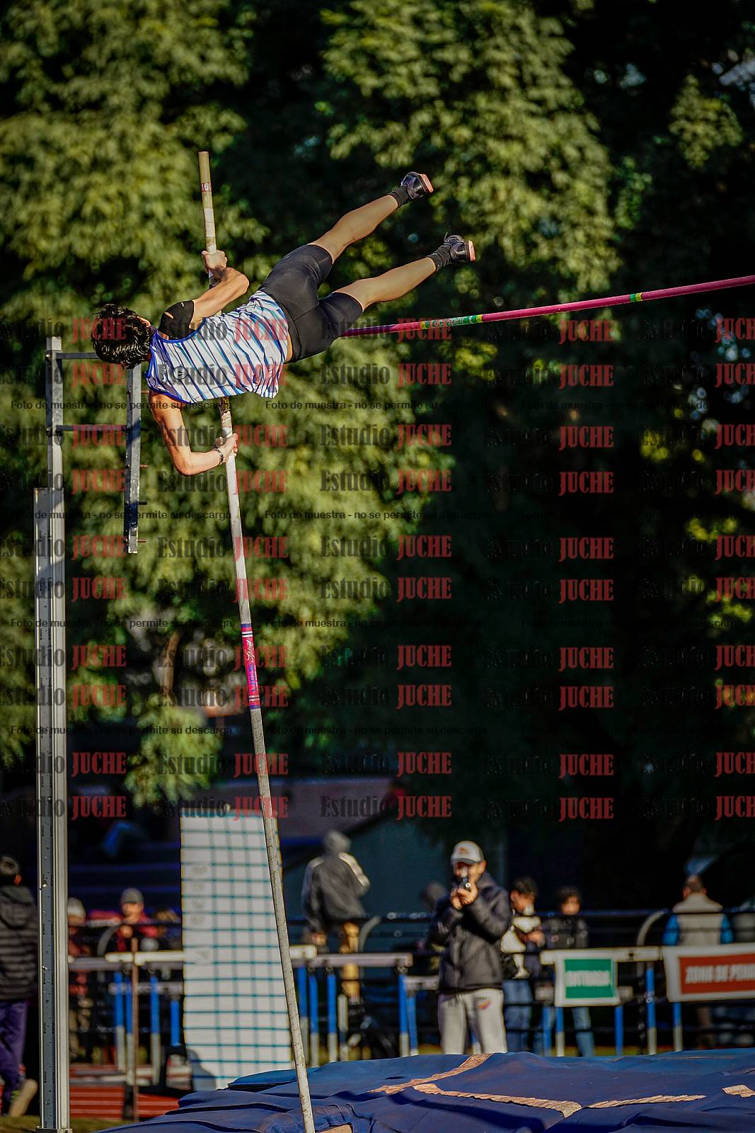 Fotos del salto con garrocha de varones