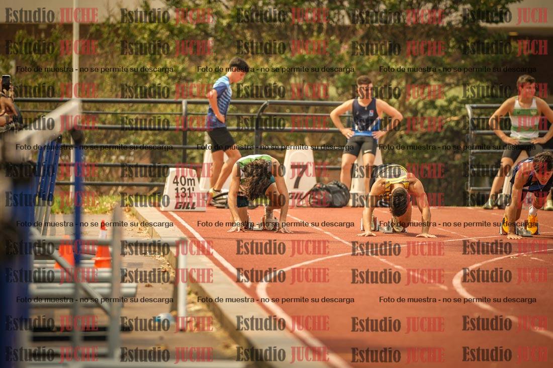 Fotos de los 100 m llanos de varones