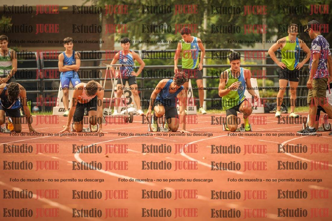 Fotos de los 100 m llanos de varones