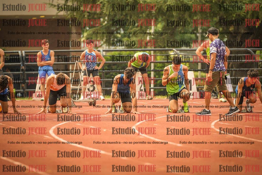Fotos de los 100 m llanos de varones