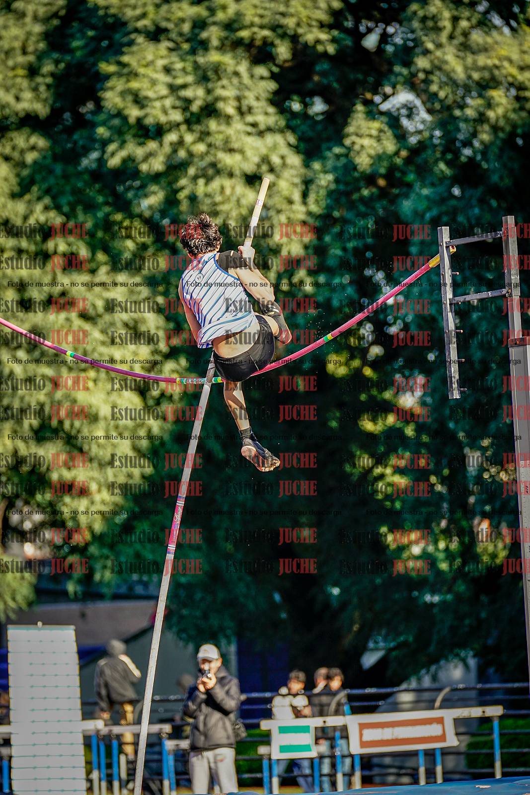 Fotos del salto con garrocha de varones