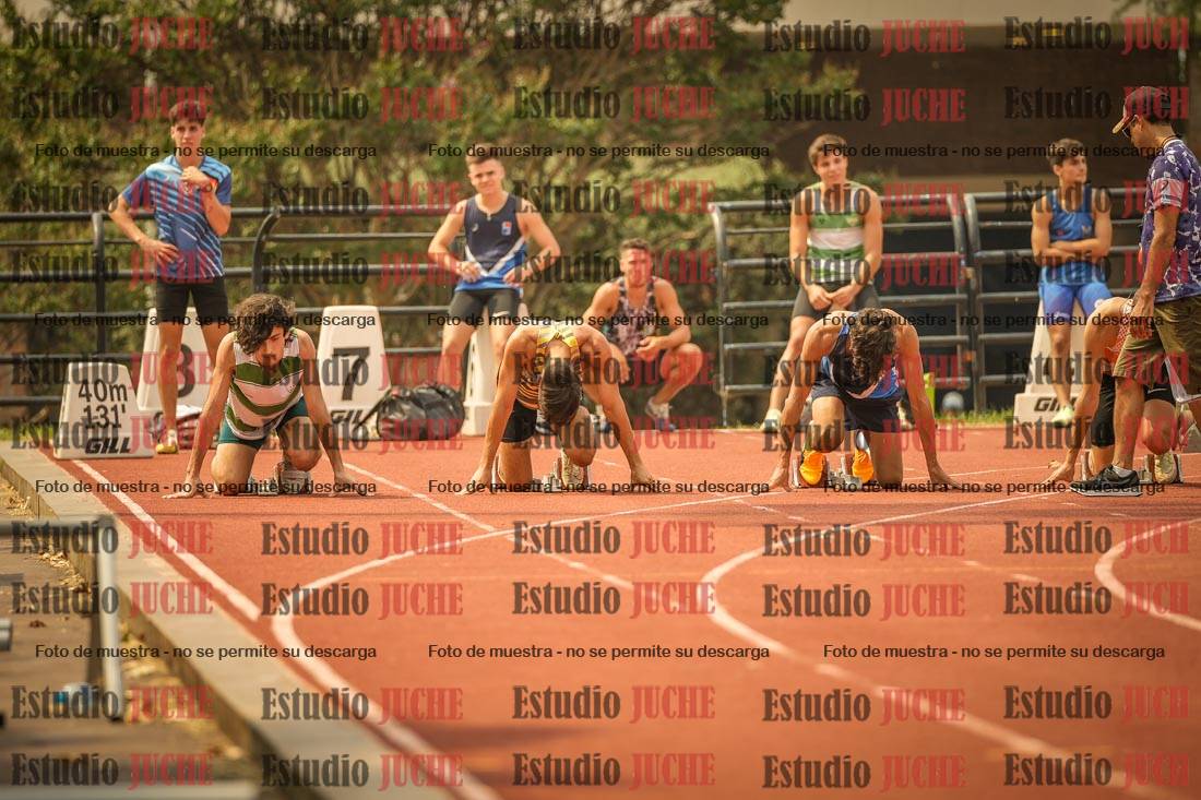 Fotos de los 100 m llanos de varones