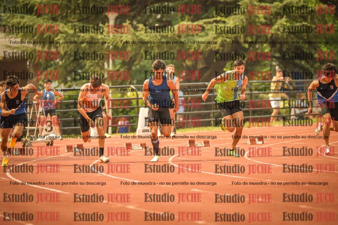 Fotos de los 100 m llanos de varones