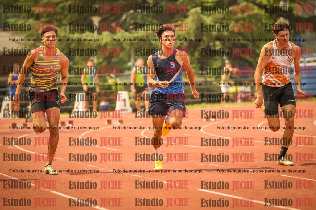 Fotos de los 100 m llanos de varones
