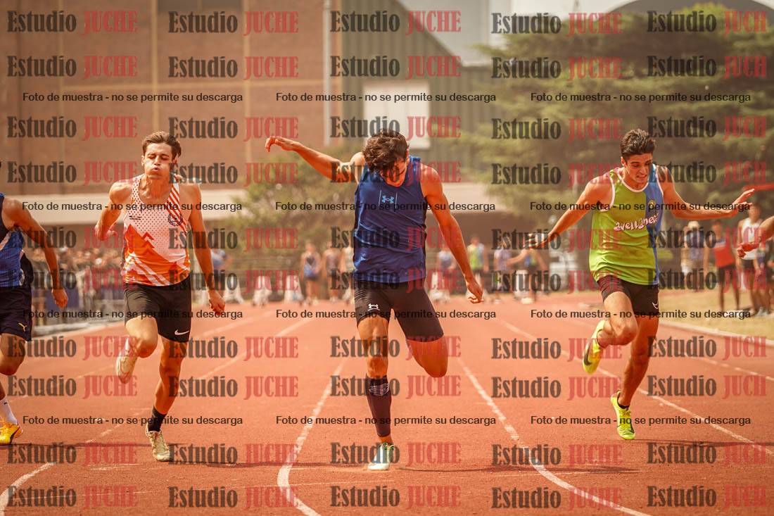 Fotos de los 100 m llanos de varones