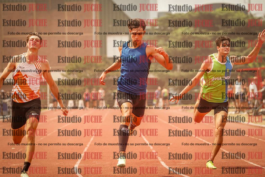 Fotos de los 100 m llanos de varones