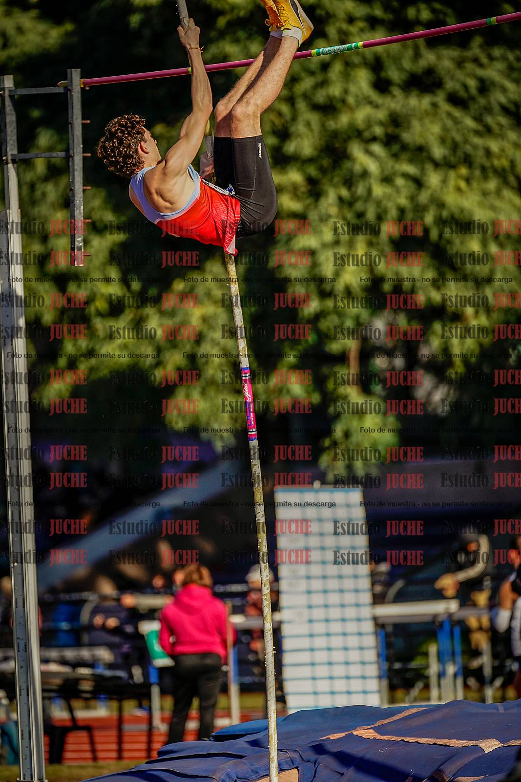 Fotos del salto con garrocha de varones