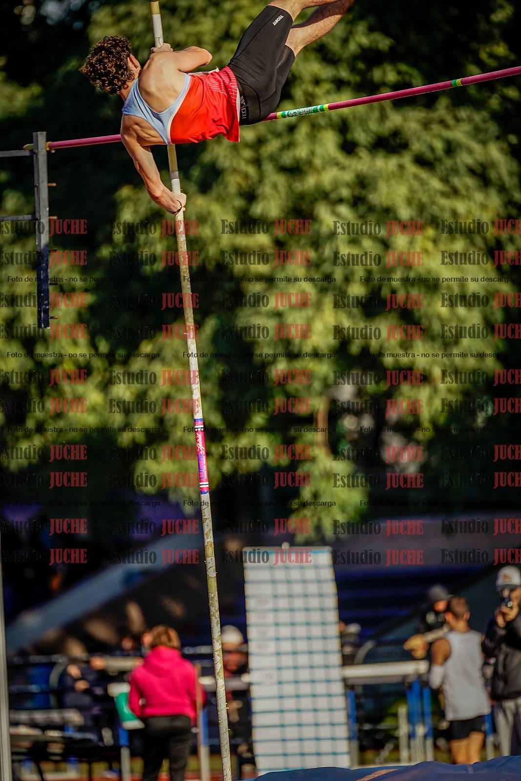 Fotos del salto con garrocha de varones