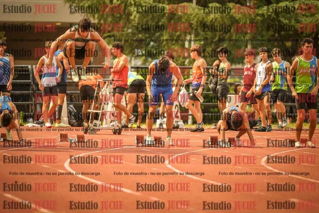 Fotos de los 100 m llanos de varones