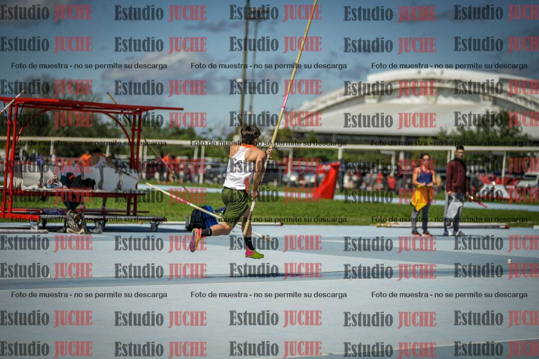 Fotos del salto con garrocha de mujeres y varones - todas las alturas