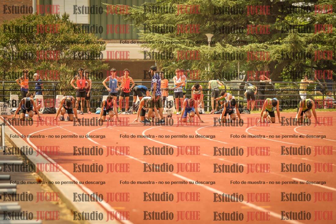 Fotos de los 100 m llanos de varones