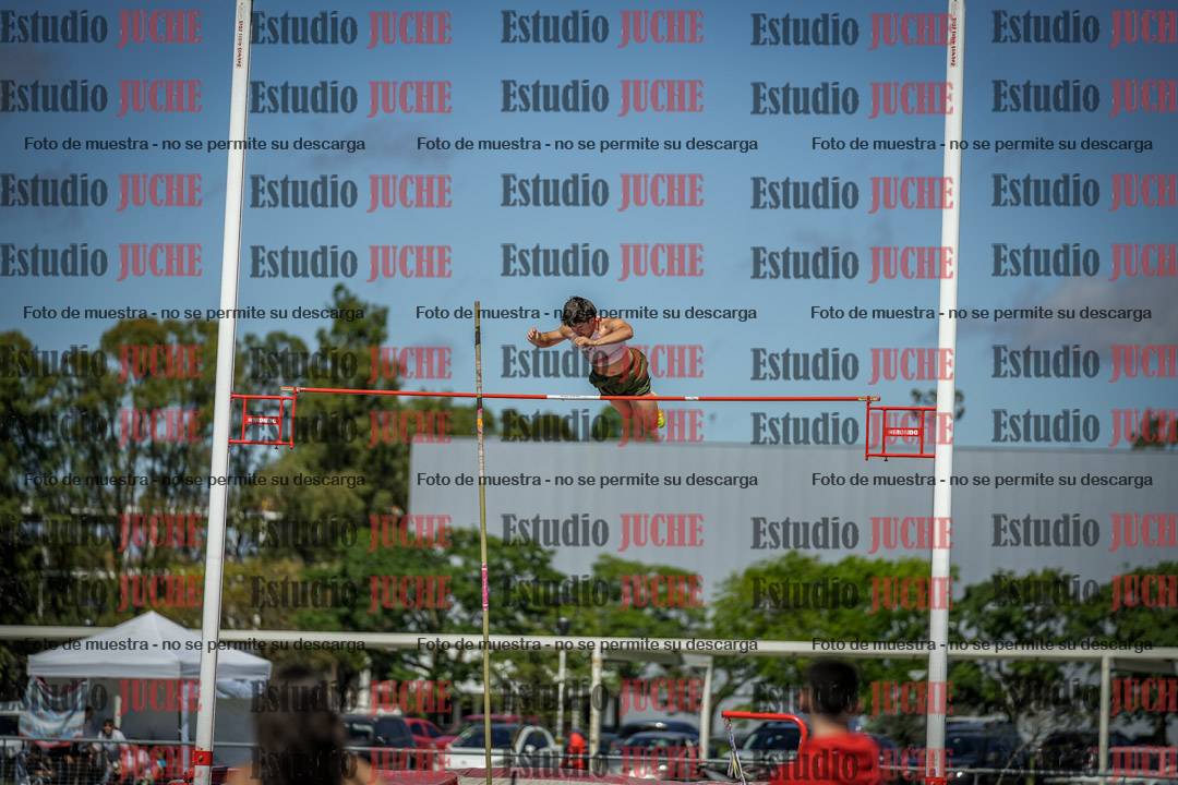 Fotos del salto con garrocha de mujeres y varones - todas las alturas