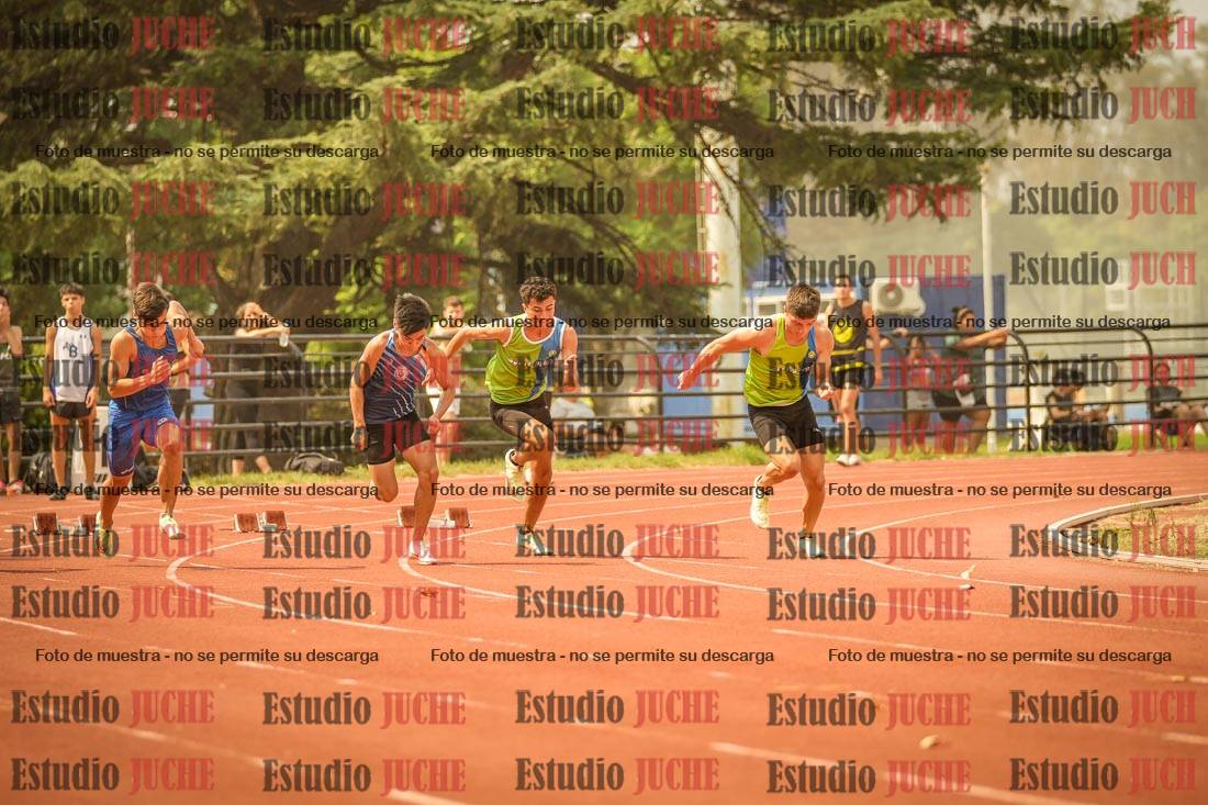Fotos de los 100 m llanos de varones