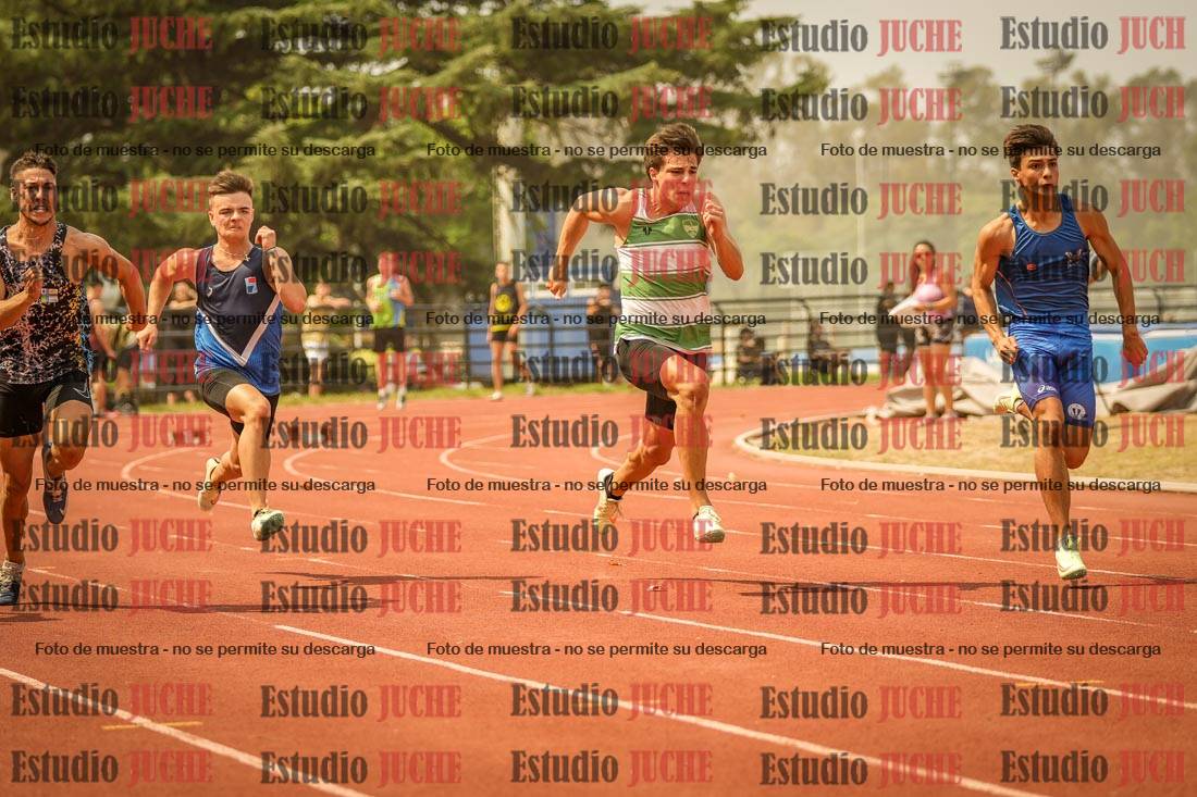 Fotos de los 100 m llanos de varones