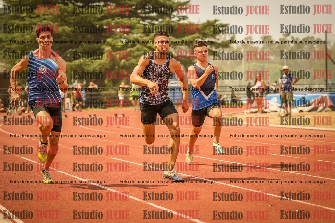 Fotos de los 100 m llanos de varones