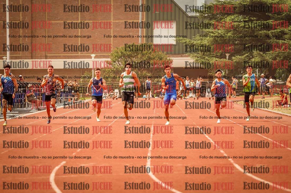 Fotos de los 100 m llanos de varones