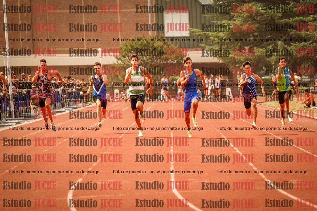 Fotos de los 100 m llanos de varones