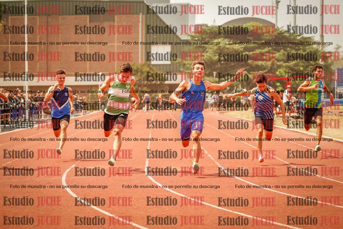 Fotos de los 100 m llanos de varones