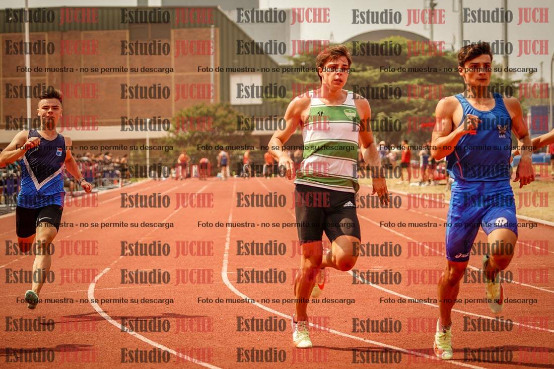 Fotos de los 100 m llanos de varones