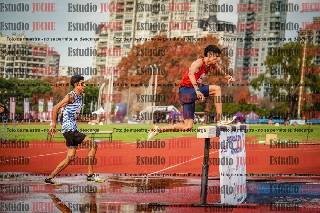 Fotos de los 3000 m con obstáculos de varones