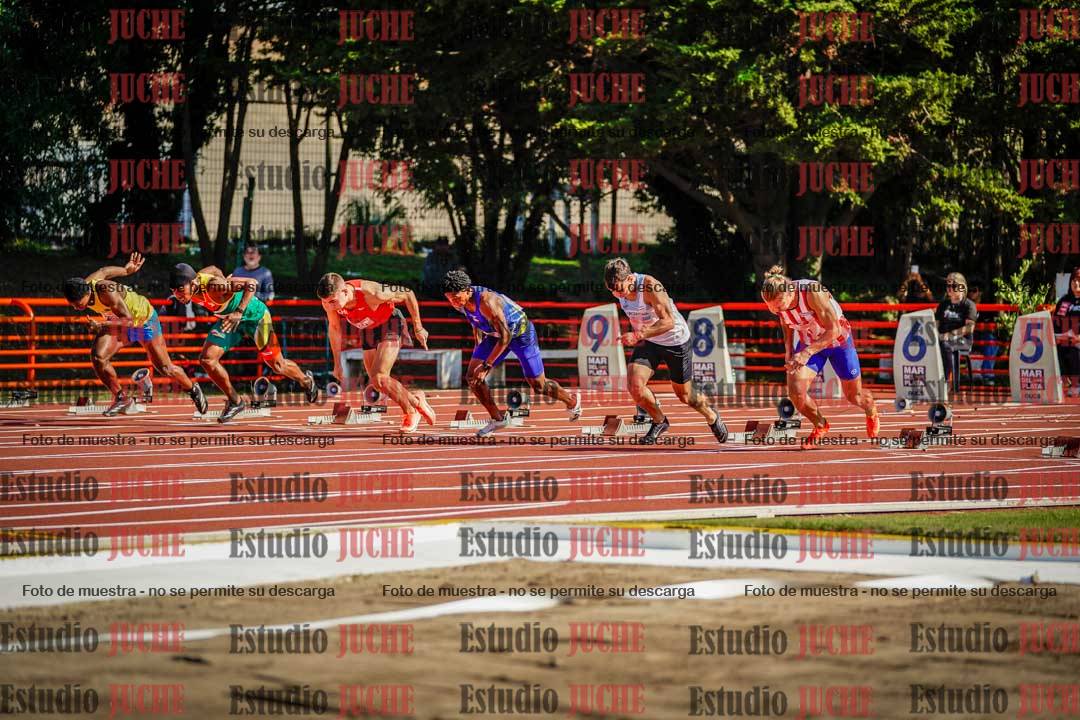Fotos de los 100 m de varones