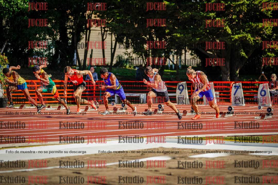Fotos de los 100 m de varones