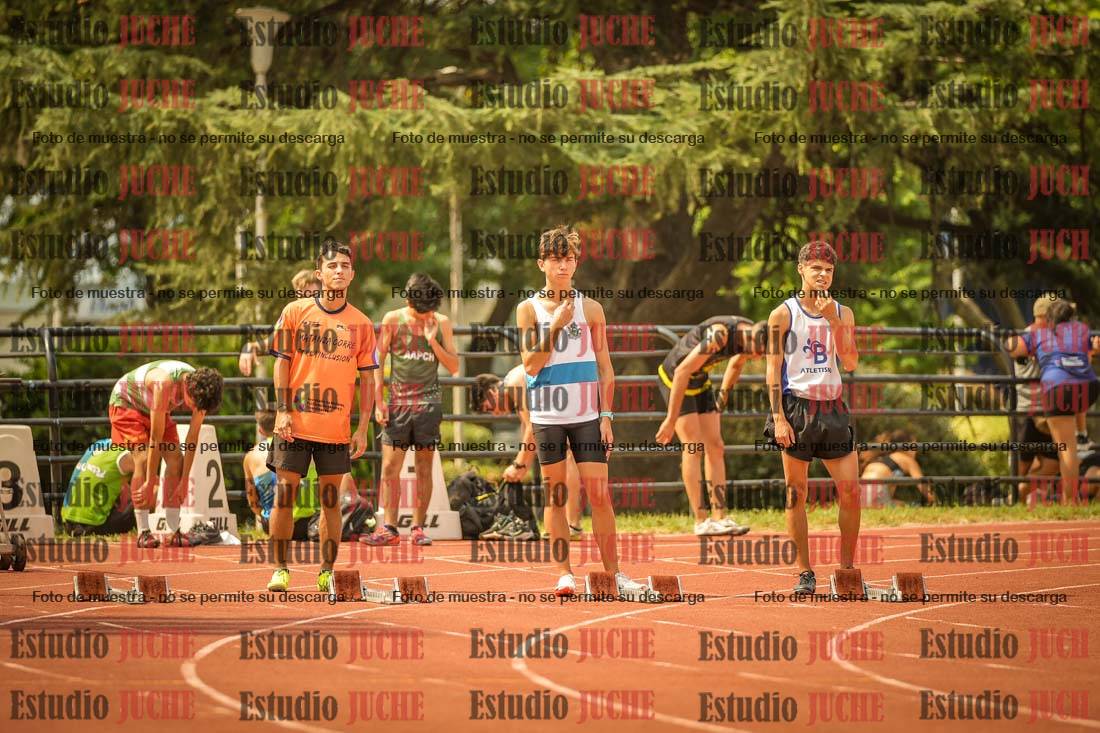 Fotos de los 100 m llanos de varones