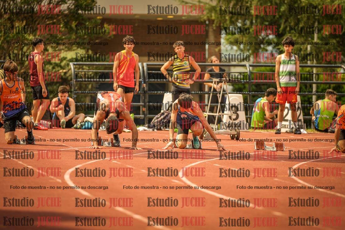 Fotos de los 100 m llanos de varones