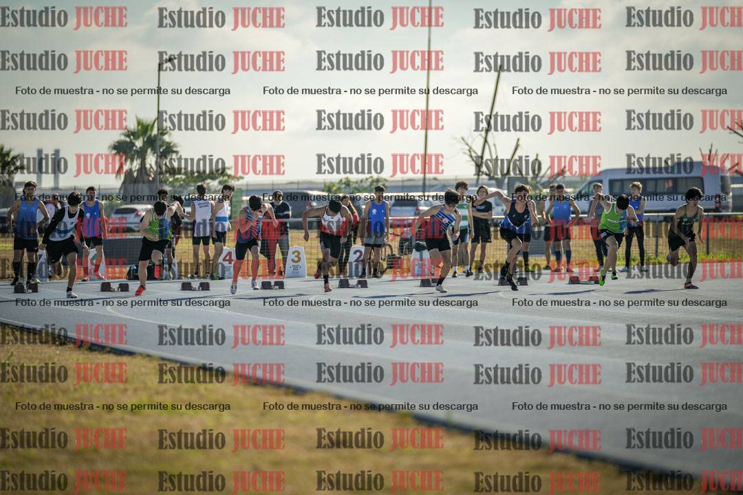 Fotos de los 100 m llanos de varones