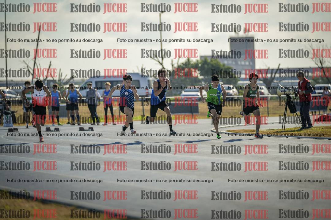 Fotos de los 100 m llanos de varones