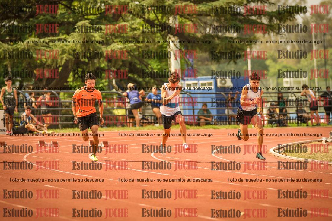 Fotos de los 100 m llanos de varones