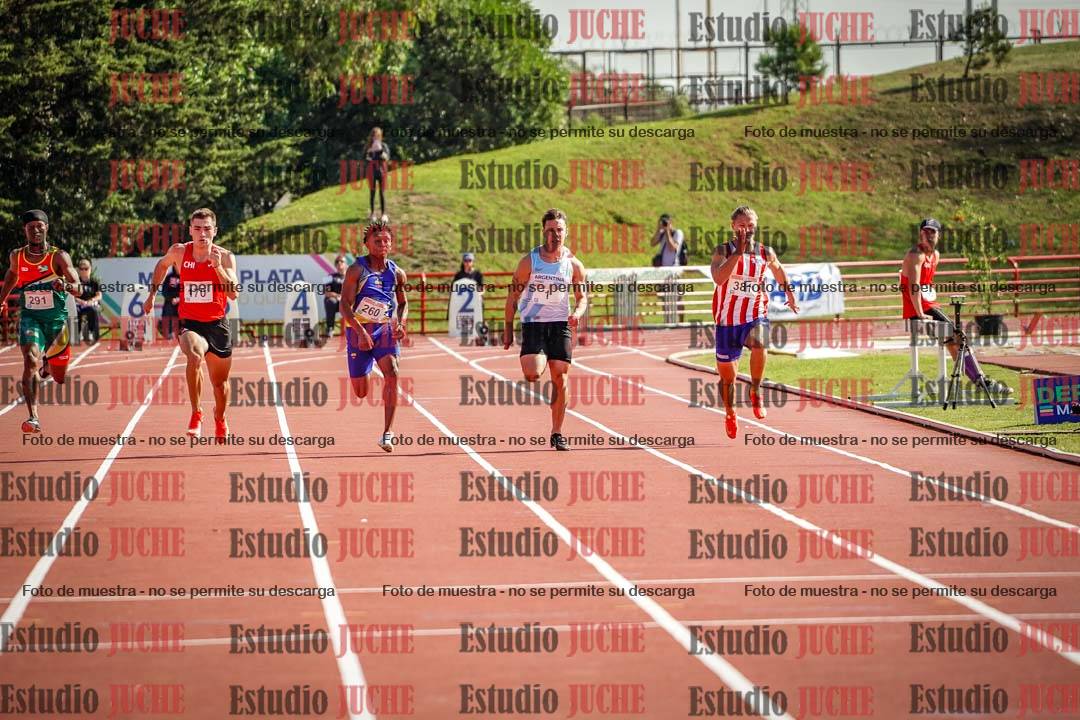 Fotos de los 100 m de varones