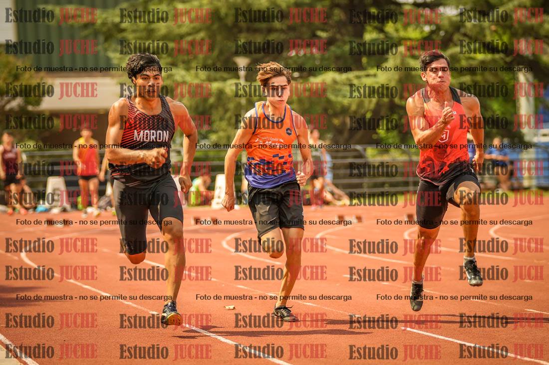 Fotos de los 100 m llanos de varones