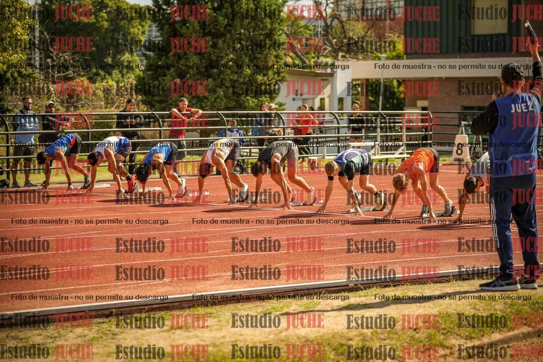 Fotos de los 100 m llanos de varones