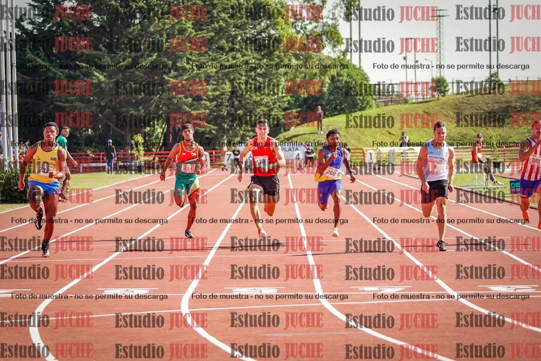 Fotos de los 100 m de varones