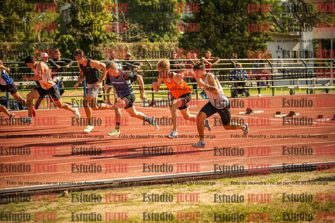 Fotos de los 100 m llanos de varones
