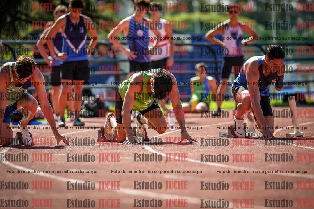 Fotos de los 100 m llanos de varones