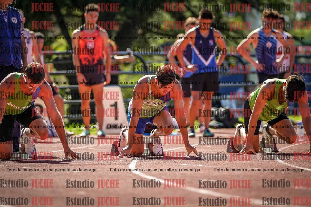 Fotos de los 100 m llanos de varones