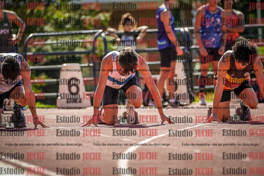 Fotos de los 100 m llanos de varones