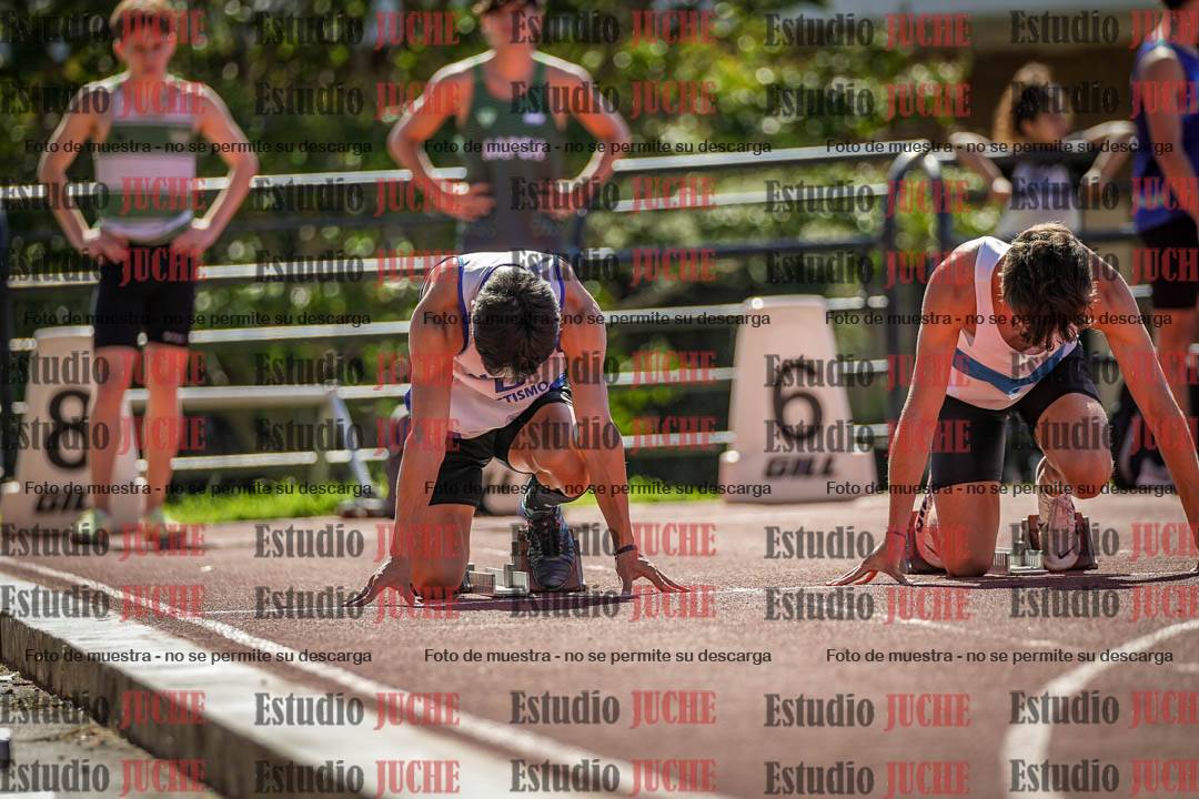 Fotos de los 100 m llanos de varones