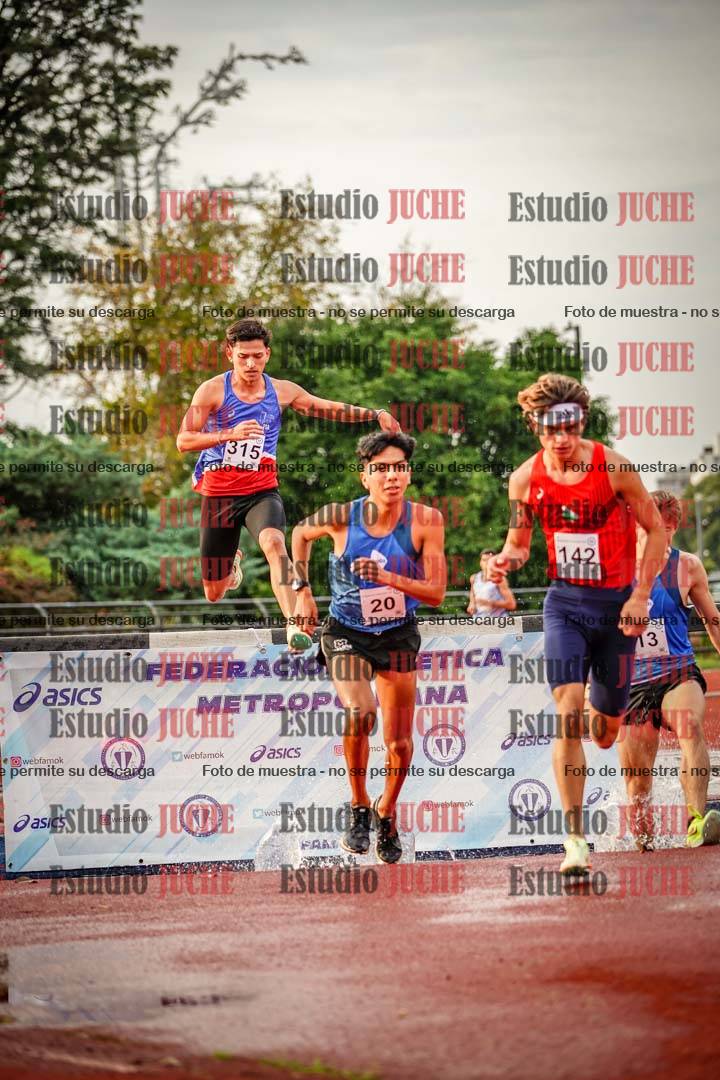 Fotos de los 3000 m con obstáculos de varones