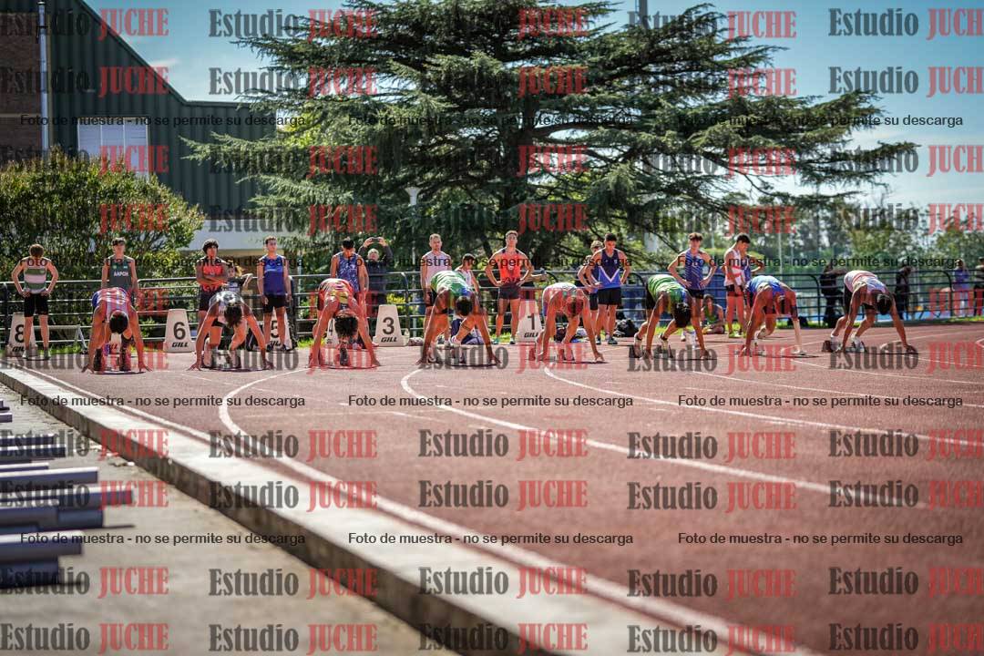 Fotos de los 100 m llanos de varones