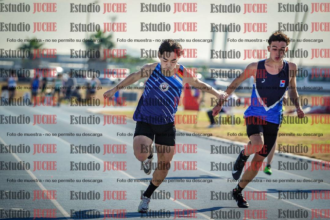 Fotos de los 100 m llanos de varones