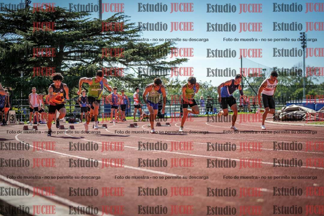 Fotos de los 100 m llanos de varones