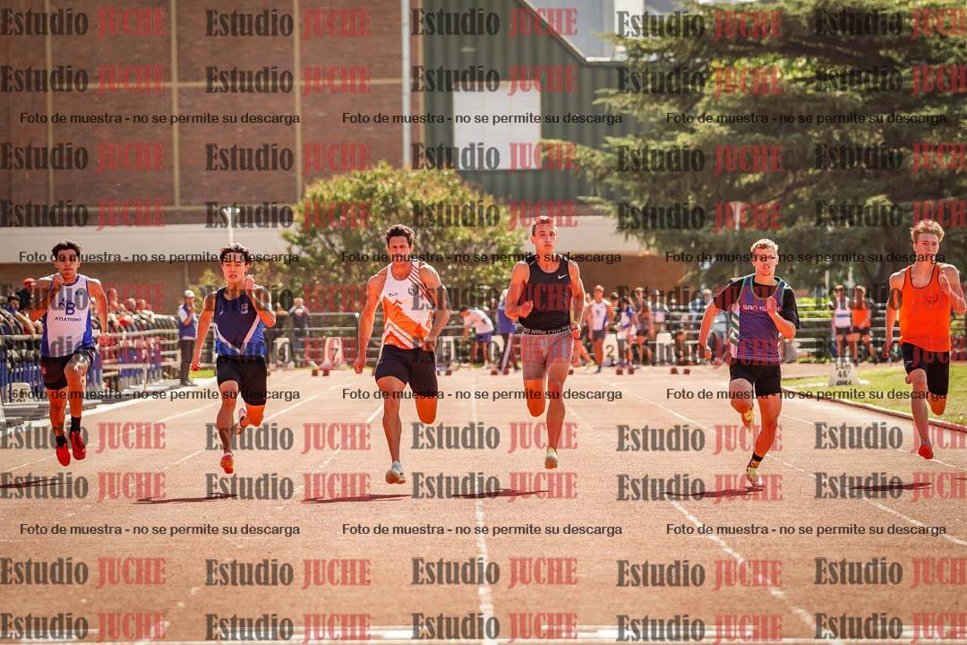 Fotos de los 100 m llanos de varones