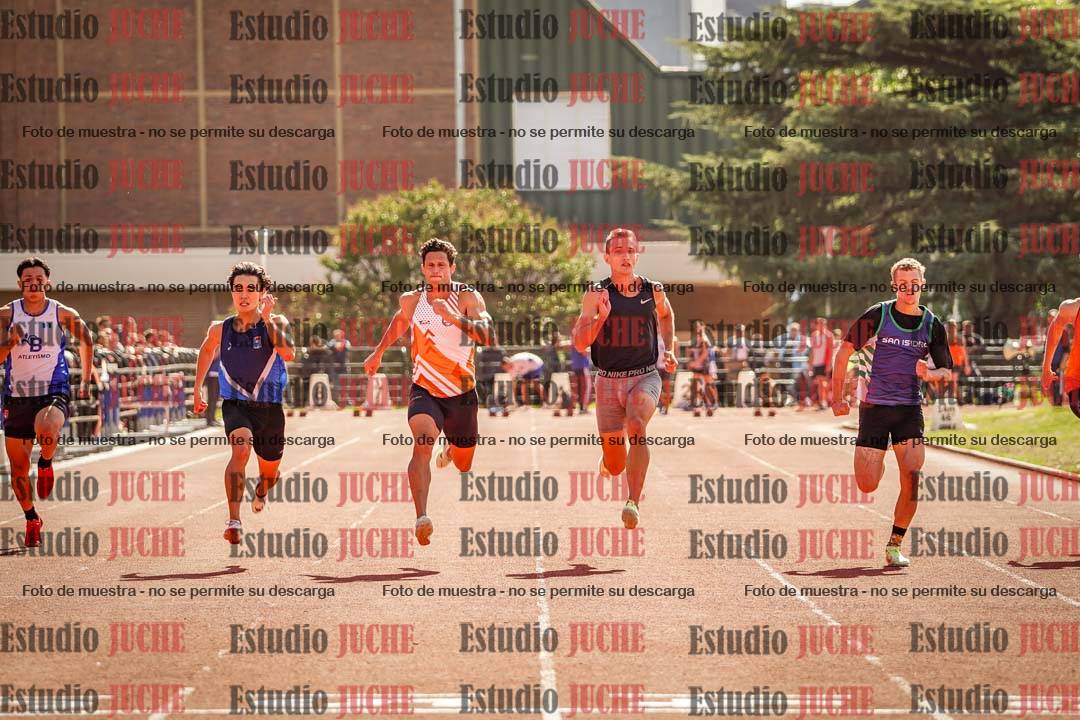 Fotos de los 100 m llanos de varones