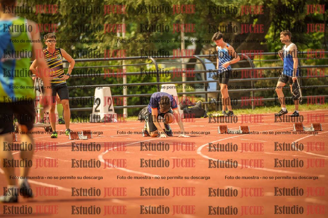 Fotos de los 100 m llanos de varones