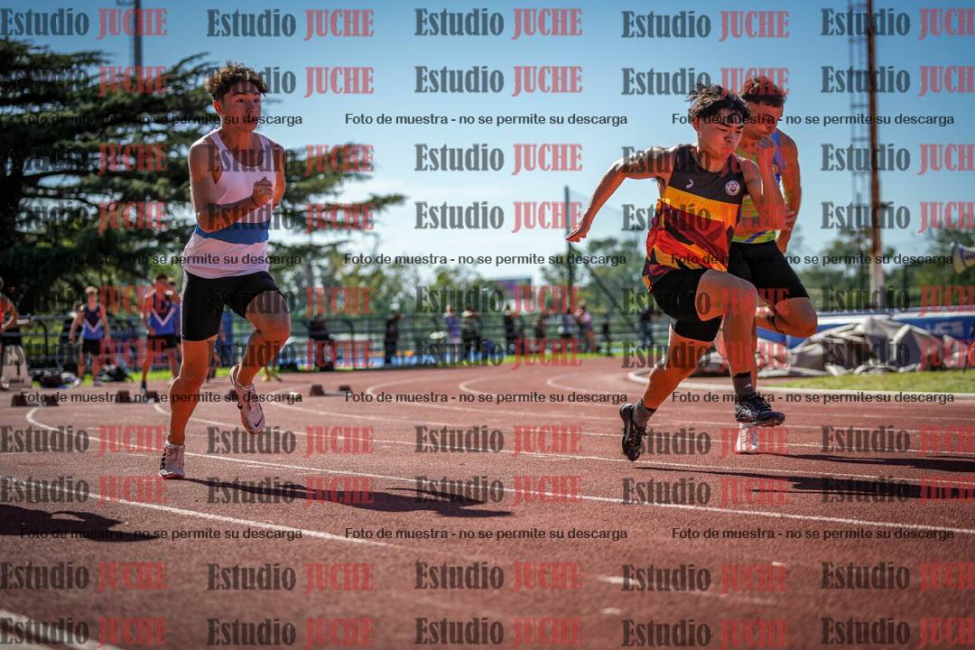 Fotos de los 100 m llanos de varones