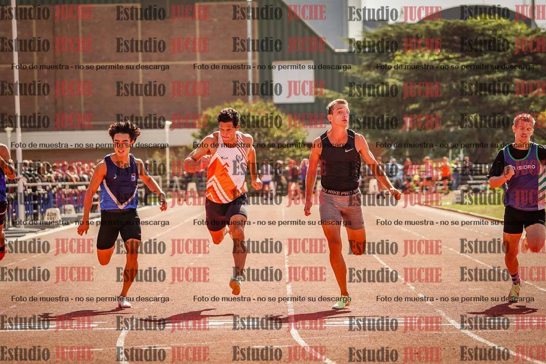 Fotos de los 100 m llanos de varones