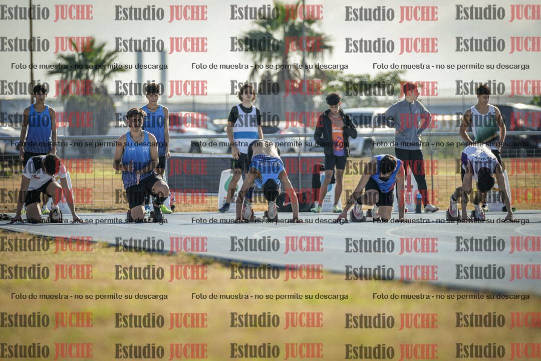 Fotos de los 100 m llanos de varones